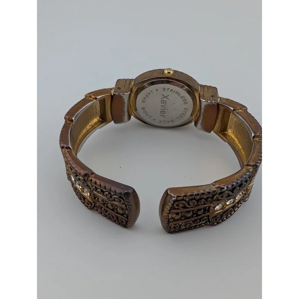 Xavier Watch Women 25mm Case Copper Bangle Band MOP Dial-‎ New Battery